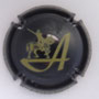Marque : ALLART et fils  N° Lambert : 1 Couleur : Noir et or kaki Description : Lettre "A" scripturale et cavalier  Emplacement : 