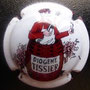 Marque : DIOGENE TISSIER N° Lambert : 7 Couleur : Contour bordeaux, fond   blanc Description : Diogène Tissier dans   son tonneau  Emplacement : 