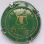 Marque : THOMAS Francis N° Lambert : 2 Couleur : Vert et or Description : Lettre T dans un cartouche  Emplacement : 