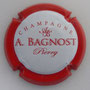 Marque : BAGNOST Arnaud N° Lambert : 20d Couleur : Blanc, contour rouge Description : Initiales stylisées  - nom de la marque Emplacement : 