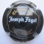 Marque : FAGOT Joseph N° Lambert : 12 Couleur : Noir, or et blanc Description : Nom du producteur dans cartouche stylisé  Emplacement : 050-01-03