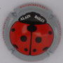 Marque : BAILLY Alain N° Lambert : 42d Couleur : Polychrome, contour gris Description : Coccinelle - 9 points  Emplacement :
