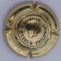 Marque : COUVREUR - PHILIPPART N° Lambert : 11 Couleur : Or mat et noir Description : Initiales CP cursives dans  un cercle - nom de la marque Emplacement : 