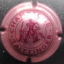 Marque : TAITTINGER N° Lambert : 92c Couleur : Rosé-Rouge et Or Description : Cavalier. Petit dessin. Nom de la marque dans cercle extérieur  Emplacement : 