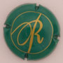 Marque : ROYER Jean-Jacques & Sébastien N° Lambert : 8e  Couleur : vert et or   Description : Lettres DR cursives  Emplacement : 