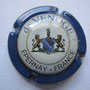 Marque : VENOGE (de) N° Lambert : 11 Couleur : Bleu, centre blanc Description : Blason 3 étoiles, surmonté d'un heaume et encadré par 2 lions  Emplacement : 104-07-04