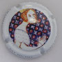Marque : FAY Michel N° Lambert : 34g Couleur : Polychrome, contour blanc Description : Aliénor d'Aquitaine - nom de la marque Emplacement : 