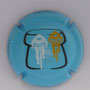 Marque : THIBAULT Daniel N° Lambert : 26 Couleur : Bleu clair, lettres noires Description : Centenaire Tour de France - 2 cyclistes Emplacement :