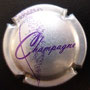 Marque : GENERIQUE  N° Lambert : 757c Couleur : Argent et violet Description : Inscription   Champagne en lettres cursives et   bulles  Ref perso : 