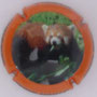 Marque : ARMAND Serge N° Lambert : 11b Couleur : Polychrome, contour orange Description : Panda roux 3/6 - Nom de la marque dans le bouchon  Emplacement : 