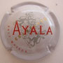 Marque : AYALA N° Lambert : 27 Couleur : Blanc, Brut majeur Description : Blason et inscription AYALA rouge  Emplacement : 006-03-04