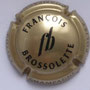 Marque : BROSSOLETTE François N° Lambert : 12 Couleur : Or et noir Description : Initiales et nom du producteur  Emplacement : 