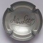 Marque : LITTIERE Alain N° Lambert : 8 verso Couleur : Contour noir , fond argent Description : Portrait - Cuvée Alain. Signature au verso  Ref perso :