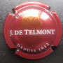 Marque : TELMONT J (de) N° Lambert : 22a - verso or Couleur : Fond Bordeaux, Or vif Description : Nom de la marque sur un heaume doré  Emplacement : 