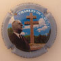 Marque : MIGNON Pierre N° Lambert : 165b Couleur : Polychrome, Contour gris Description : Charles de Gaulle et le la croix de Lorraine- nom de la marque Emplacement : 