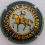 Marque : CASTELLANE (de) N° Lambert : 26 Couleur : Vert foncé. Cercle intérieur bleu Description : Chevalier avec cotte de maille  Emplacement : 