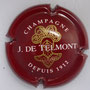 Marque : TELMONT J (de) N° Lambert : 21a Couleur : Fond Bordeaux, Or pâle Description : Nom de la marque sur un heaume doré  Emplacement : 