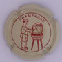 Marque : GENERIQUE  N° Lambert : 569g pâle Couleur : Crème p‚le et bordeaux Description : Homme remplissant une bouteille au tonneau  Ref perso : 