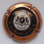 Marque : FOREST Alain & Fils N° Lambert : 8  Couleur : Rosé. Lettres fines Description : Blason couronné et soutenu par deux lions - Nom de la marque  Emplacement : 