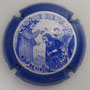 Marque : RENARD Leonie N° Lambert : 6.2 Couleur : Bleu et blanc, contour bleu Description : Baptème de Clovis Ier - nom de la marque  Emplacement : 
