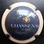 Marque : CHASSENAY D'ARCE N° Lambert : 1 Couleur : Gris, contour rose Description : Armoiries et nom de la marque  Emplacement :