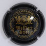 Marque : WAFLART - BRIET N° Lambert : 7 Couleur : Noir et or Description : Initiales dans blason couronné encadré de deux lions - nom de la marque  Emplacement : 