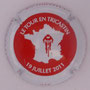 Marque : COPIN Jacques N° Lambert : 7 Couleur : Rouge, contour blanc Description : Le tour en Tricastin - 19 juillet 2011 - nom de la marque sur le pourtour Emplacement