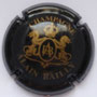 Marque : BAILLY Alain N° Lambert : 3 Couleur : Noir et or Description : Initiales dans blason couronné et soutenu par deux lions  Emplacement :