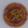 Marque : BLIN N° Lambert : 5 Couleur : Fond marron, contour rose Description : Nom du producteur, écriture stytlisée  Emplacement :