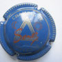 Marque : SENEZ N° Lambert : 9 Couleur : Bleu, striée Description : Triangle triple, lune et soleil   Emplacement : 