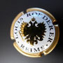 Marque : ROEDERER Louis N° Lambert : 95 - type 2 Couleur : Contour Or Description : Blason aigle à 2 têtes, tenant   dans ses serres 1 sceptre et un globe,   écusson central contenant un chevalier en   armure.  Emplacement : 094-05-05
