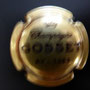 Marque : GOSSET N° Lambert : 24 Couleur : Or brillant, écriture marron Description : Couronne au-dessus du niom de la marque  Emplacement : 