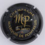 Marque : POMEREUIL (Marquis de) N° Lambert : 12 Couleur : Grand MP, noir et or Description : Lettres MP stylisées, nom de la marque   Emplacement : 