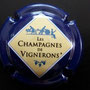 Marque : GENERIQUE  N° Lambert : 667a - lettres épaisses Couleur : Bleu-nuit - lettres épaisses Description : Les champagnes de vignerons  Ref perso : 