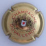 Marque : DUVAL LEROY N° Lambert : 7 Couleur : Or, rouge, noir et blanc Description : Armoiries et coeur rouge - nom de la marque  Emplacement : 