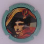 Marque : DEMIERE Patrick N° Lambert : NR1 Couleur : polychrome, contour turquoise Description : Napoleon - Nom de la marque  Emplacement : 