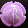 Marque : ROYER père & fils N° Lambert : NR3  Couleur :  violet et blanc   Description : Lettres DR cursives  Emplacement : 
