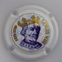 Marque : COUTIN HENRI N° Lambert : 2g Couleur : fond blanc avec fleur de lys, portrait bleu Description : Louis VIII - nom de la marque  Emplacement : 