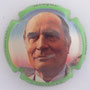 Marque : LAPOULLE Bruno N° Lambert : NR4 Couleur : Contour vert clair,  Description : François Mitterand - Nom de la marque  Ref perso : 