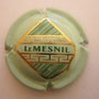 Marque : UPR LE MESNIL N° Lambert : 4b Couleur : Vert pâle Description : Nom de la marque en lettres capitales dans un blason Emplacement : 104-03-02