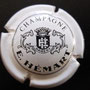 Marque :  HEMART E N° Lambert : 1 Couleur :  Blanc, noir  Description : Initiales du producteur dans un blason  Emplacement : 