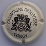 Marque : DESBROSSE N° Lambert : 7 Couleur : Crème et noir Description : Lettres DR dans une armoirie soutenue par deux lions  Emplacement : 