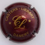 Marque : CASTERS LIEBART N° Lambert : 4 Couleur : Bordeaux et or Description : Initiales et nom du producteur    Emplacement : 