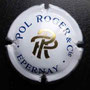 Marque : POL ROGER N°Lambert : 61 Couleur :  Blanc. PR Or pâle Description : Initiales stylisées  Emplacement : 