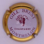 Marque : BREST - GILL N° Lambert : 4 Couleur : Contour or Description : Grappe de raisins - nom de la marque  Emplacement : 