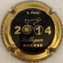 Marque : POIROT et fils N° Lambert : 9 Couleur : Contour or, fond noir Description : Gullegem Koerse 2014  Emplacement : 
