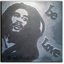 Bob Marley, 40 x 40 x 2,50 cm, Schiefer