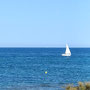 vue sur la méditéranée depuis le balcon
