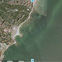 le cap d'agde vu du ciel - au milieu la plage du mole où il y a la maison à louer