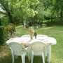 le salon de jardin du gite pour vos apéritifs et repas de vancances